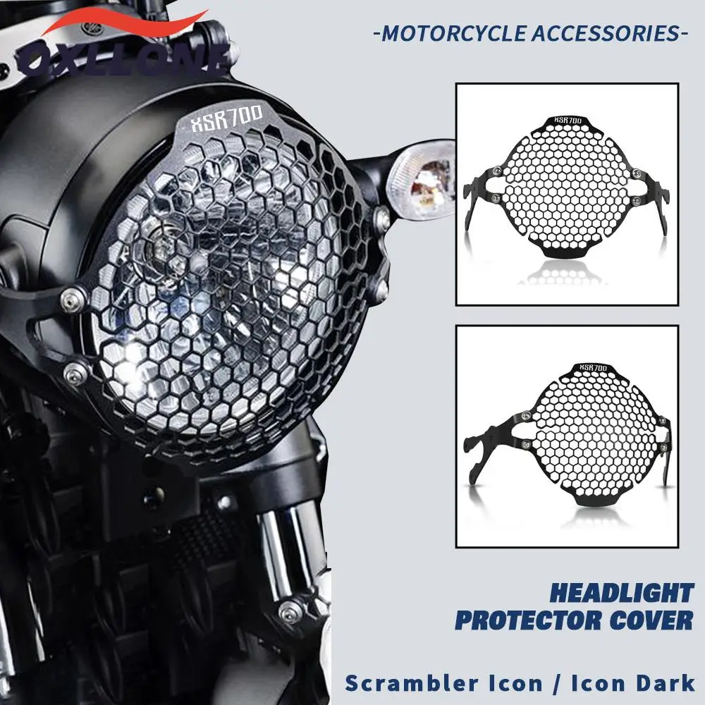 

For Yamaha XSR700 XSR 700 2017 2018 2019 2020 2021 Motorcycle Accessories Headlight Grill Grille Cover Protection HeadLamp Guard