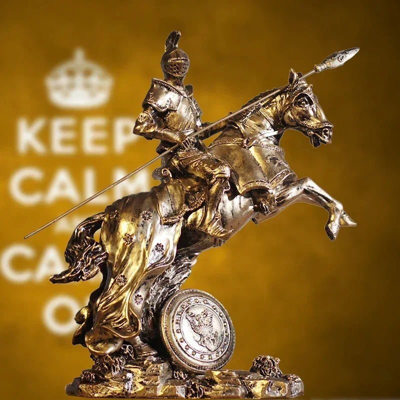 Средневековая Броня воина скульптура для декора гостиной статуя древнего