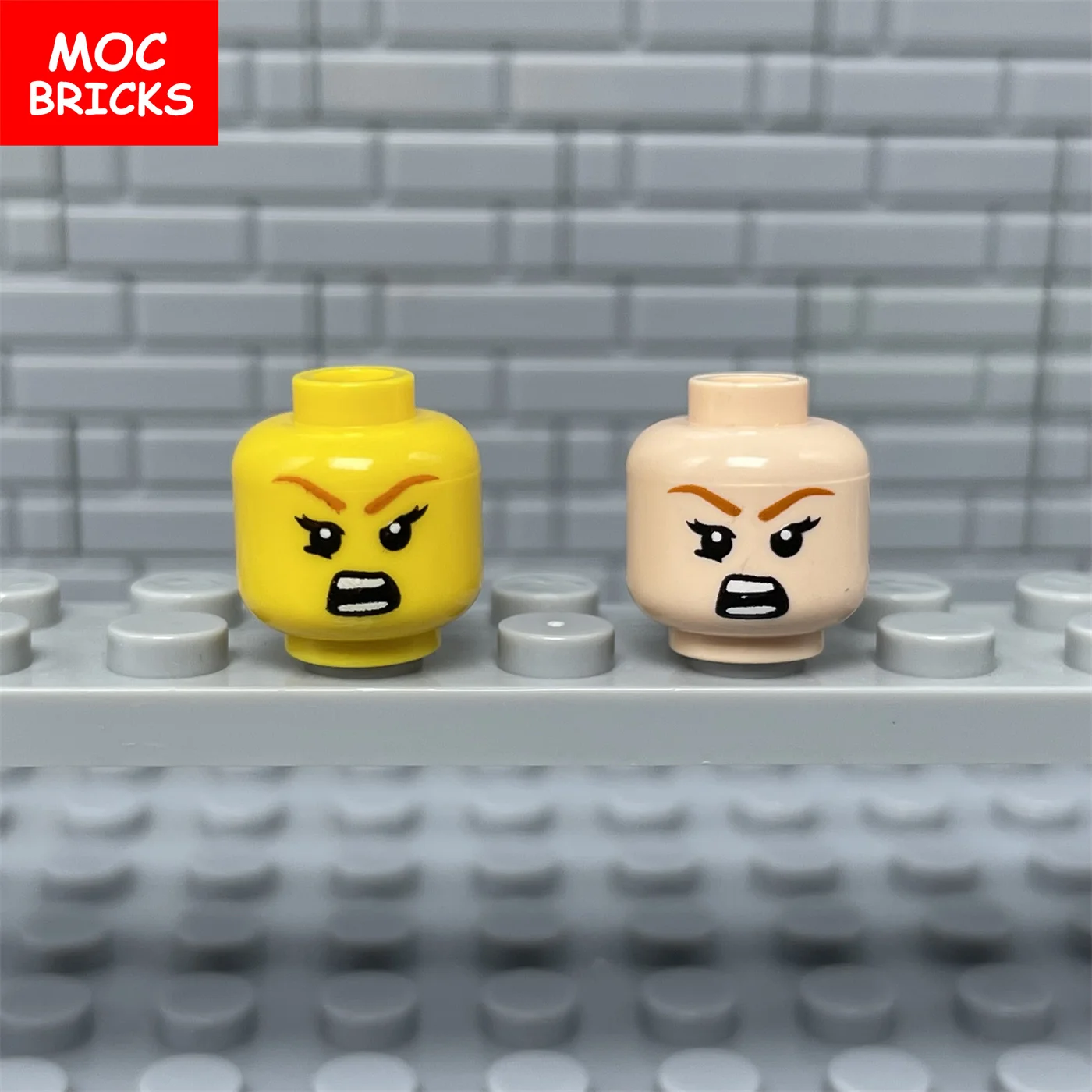 5 шт./лот MOC фигурки кирпичей женское лицо выражение головы развивающие
