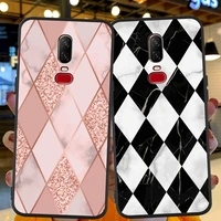 luxury geometric marble pattern funda coque for oneplus 8 5 6 7 one plus 5t 6t 7t 8 pro phone case soft silicone tpu cover shell
