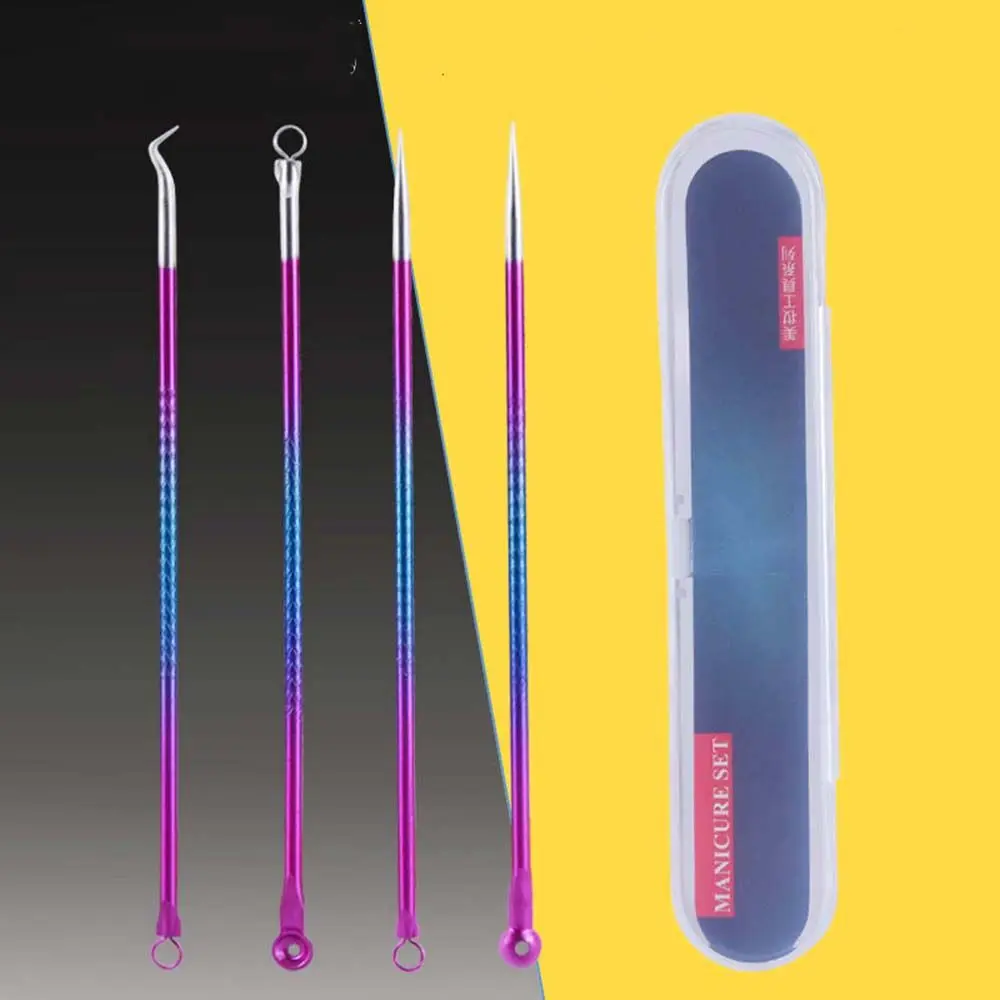 

4Pcs/Set Of Facial Skin Care Acne Acne Needles And Blackhead Removal Tools Cleansing Facial Pore Remover