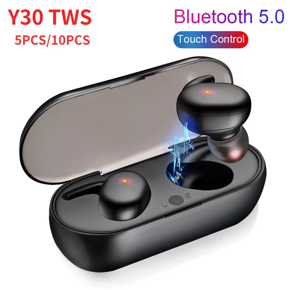 

Y30 Tws Earbuds Headphones Blutooth Earphone Wireless Bluetooth Headphones for Smartphone Sport Hifi PK Y50 A6S