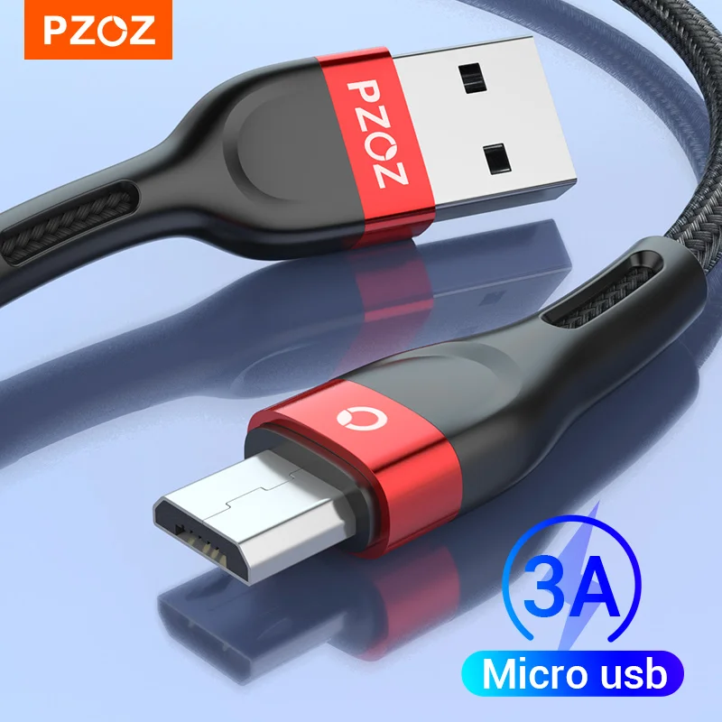 PZOZ Micro USB Cable Fast Charging 3A Microusb Cord For Samsung S7 Xiaomi Redmi Note 5 Pro Android Phone cable Micro usb charger