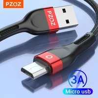 PZOZ Micro USB Cable Fast Charging Microusb Cord For Samsung Xiaomi Redmi Note Pro Android Phone cable Micro usb charger