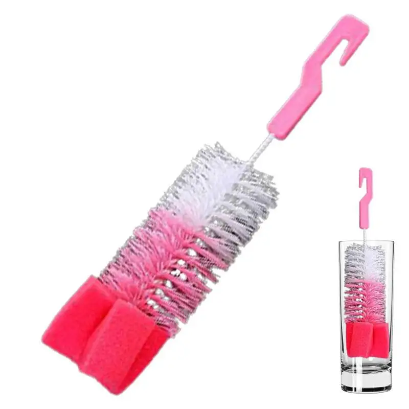 

1Pcs 360 Sponge Cleaner Baby Nipple Bottle Brush Cleaner Nipple Glass Feeding Bottle Sponge Brush Pacifier Brush Nylon Plastic