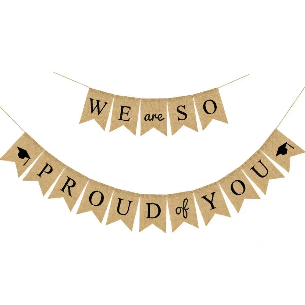 

Wide Application Eye-catching We are So Proud of You Party Banner for School