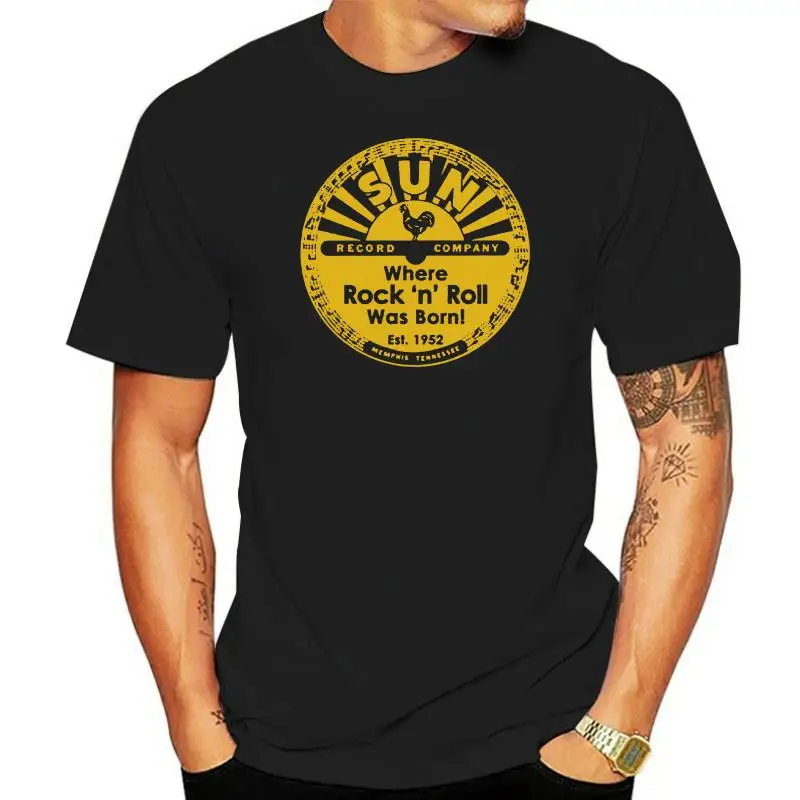 Sun Record T-Shirt Mens Tee Size S - 3XL Fan Gift New From US Cotton Classic Unique Tops Tee Shirt