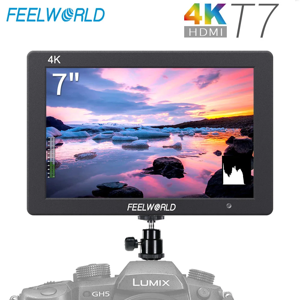 

Feelworld T7 1920x1200 7 Inch IPS HDMI On Camera Field Monitor Support 4K Input Output Video for DSLR Canon Nikon Sony