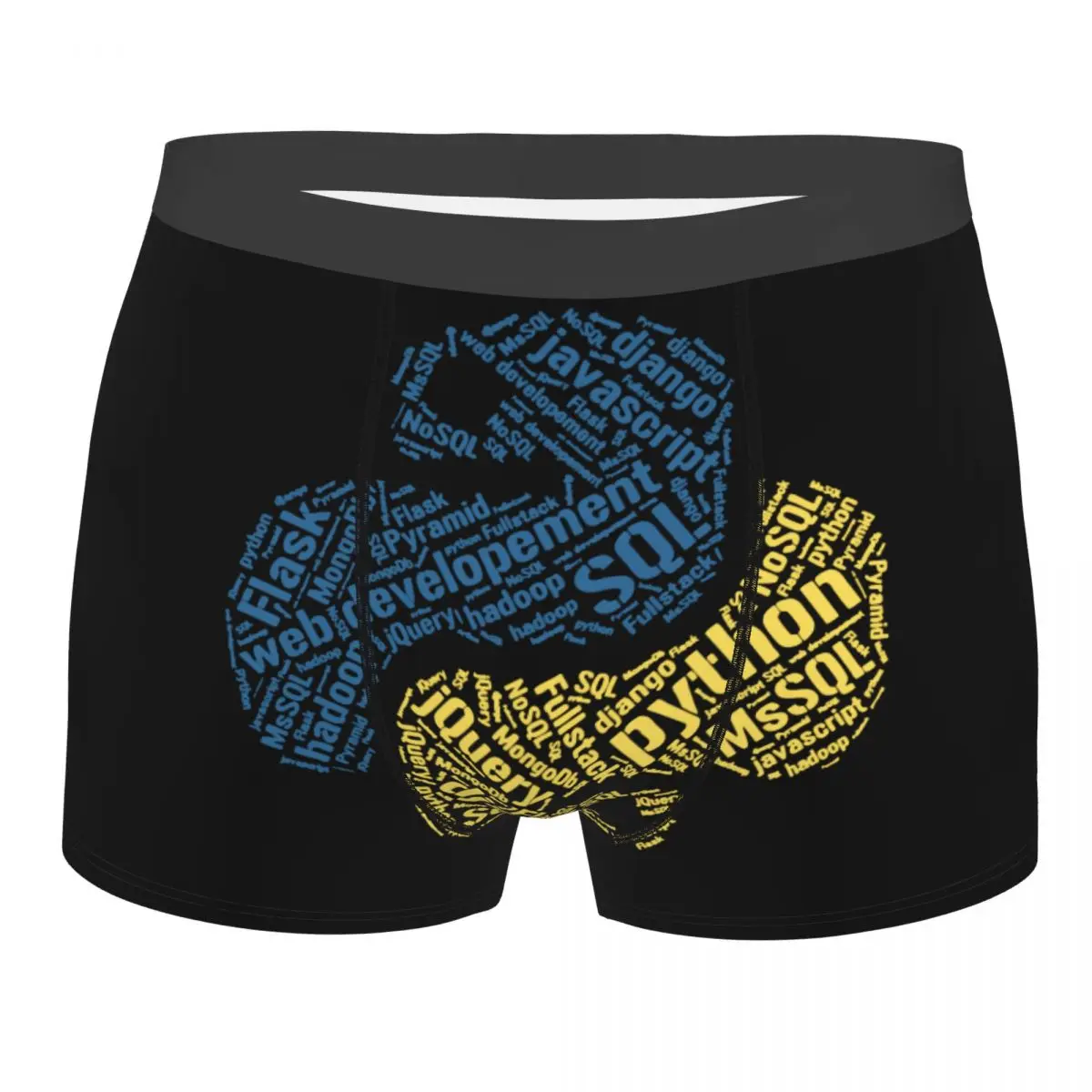 

Men Boxer Briefs Shorts Panties Python Programmer Breathable Underwear Programming Coder Coding Homme Novelty Underpants