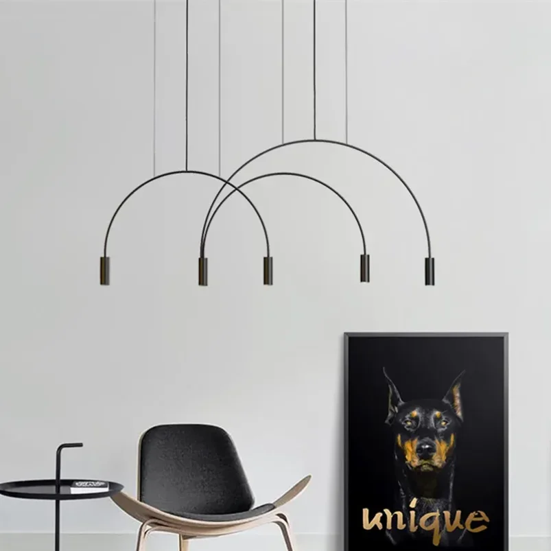 Postmodern Art Lines geometric pendant light Designer Home Volta Estiluz lamp Fixtures Dining Room Studio llinear