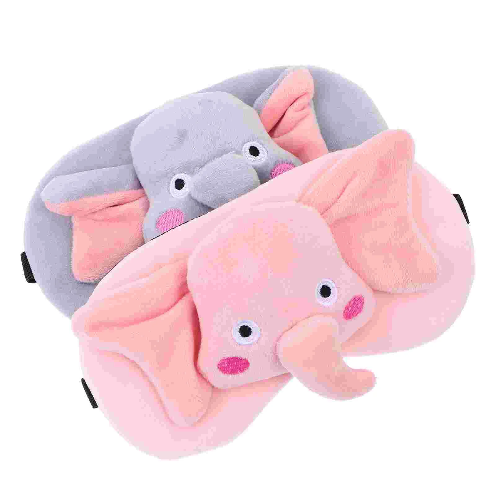 

2 Pcs Eye Cover Adult Bedtime Blindfold Blindfolds Adults Sleeping Masks Cute Plush Cartoon