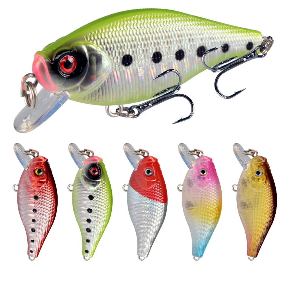 

1PCS Crankbait Minnow Fishing Lure Floating Hard Bait 65mm 7g Artificial Bait Fishing Wobblers Swimming Carp Fishing Tackle