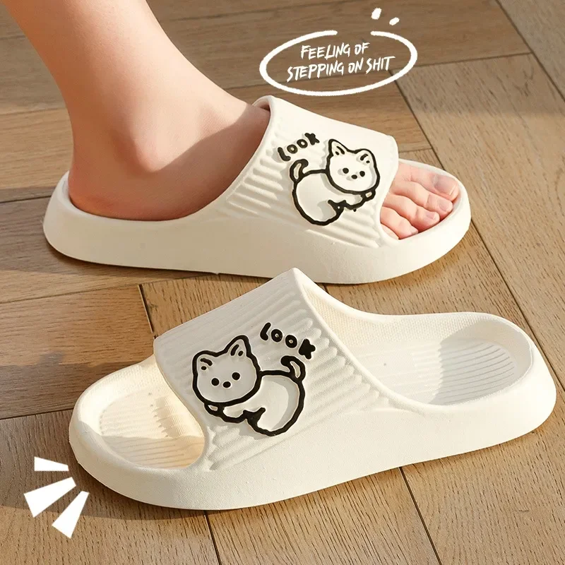 

Summer Beach Thick Platform Slipper Sandals Women Korean Eva Slippers Couple Home Flip Flops Women Soft Sole Cloud Slippers