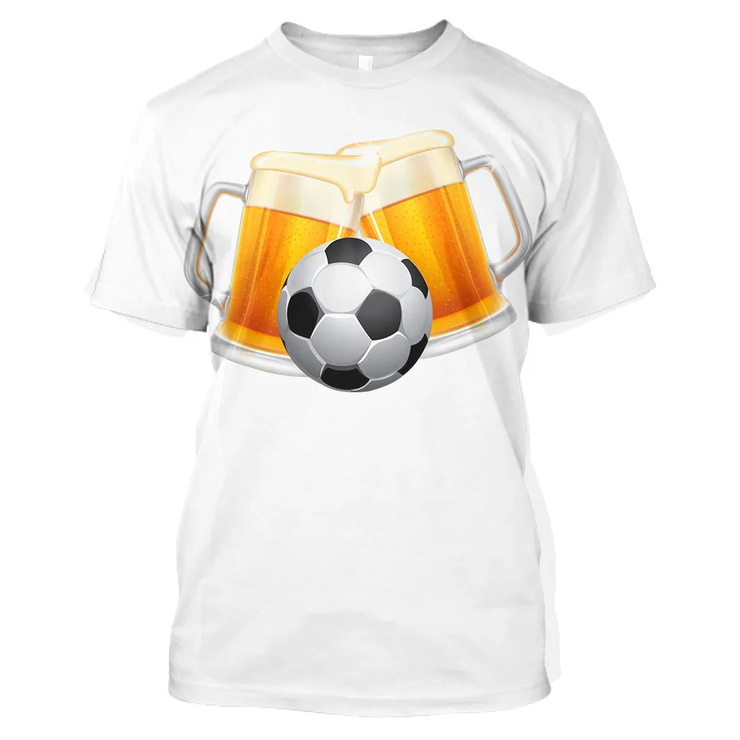 

Jumeast 3D Graphic Tees Oversized Football Jersey Printed Men T Shirt Sweat Beer Manga Gym Sportswear Soccer Hip Hop Workout