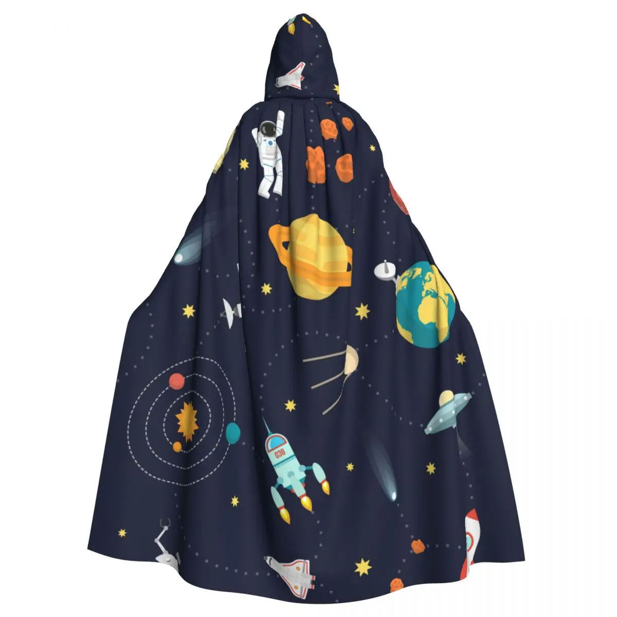 

Adult Cloak Cape Hooded Cartoon Space Medieval Costume Witch Wicca Vampire Elf Purim Carnival Party
