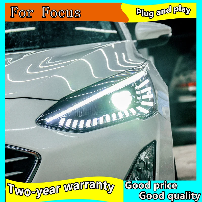 Estilo do carro para ford focus faróis 2019 2020 novo foco led farol sinal dinâmico led drl hid bi xenon acessórios automóveis