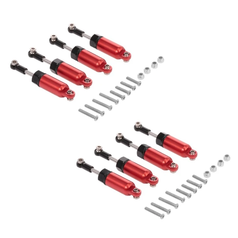 

8Pcs Alloy Shock Absorber For WPL 1:16 Henglong C-14 C-24 Pickup Crawler Half Truck RC Car Modified Parts,Red
