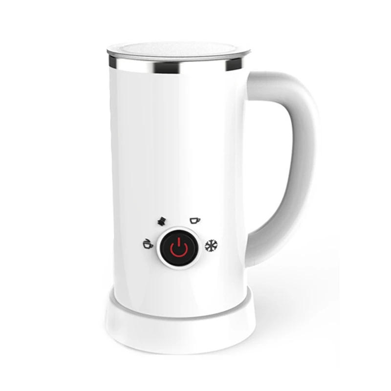 

Electric Milk Frother Machine Warmer Automatic Milk Fast Heating Stainless Steel Inner Foam Maker White