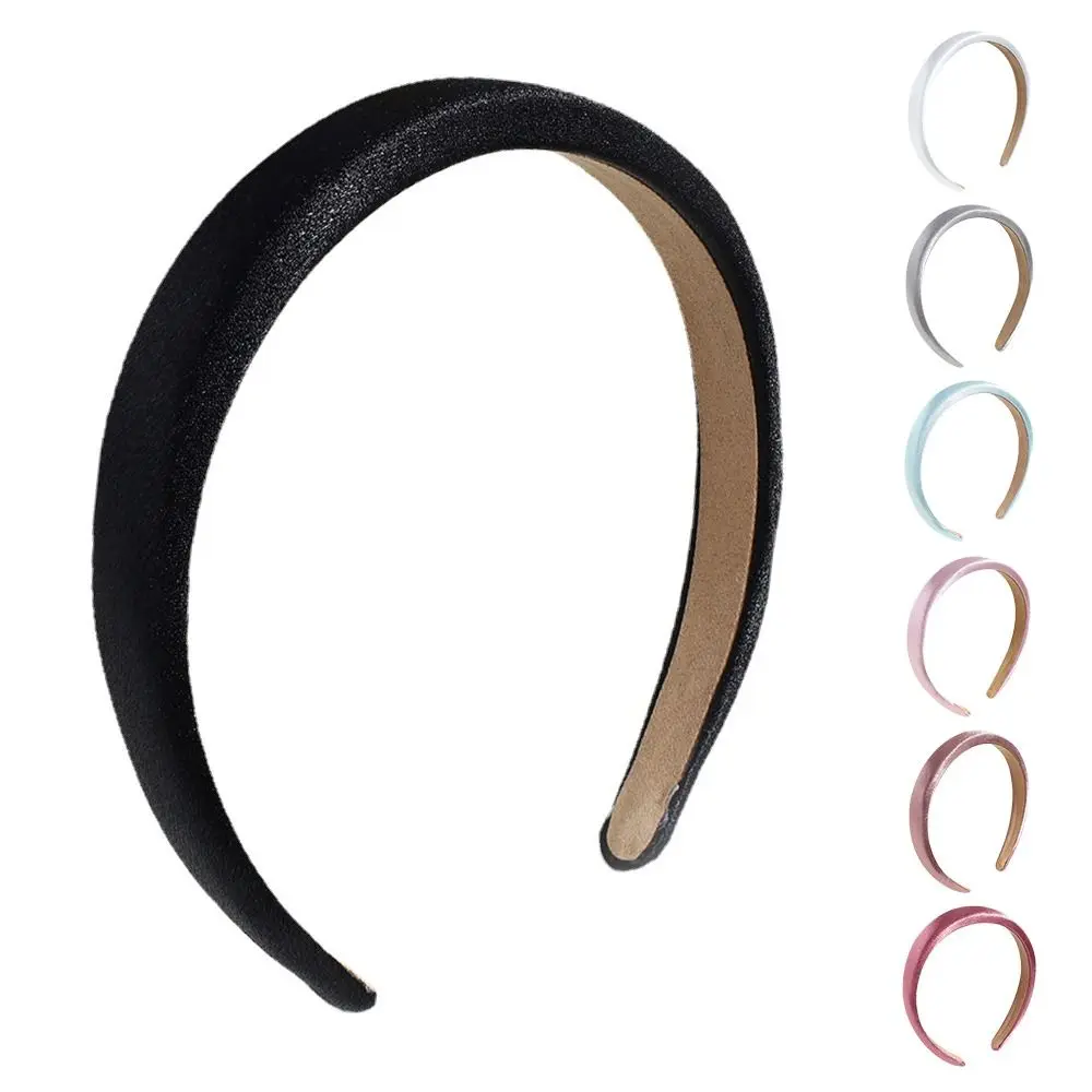 

for Washing Face Non Slip Makeup Headband Solid Color Hair Band Plain Head Band Spa Headband Solid Satin Headband