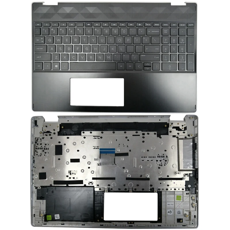 

Новый оригинальный для HP X360 15-DQ TPN-W140 Ноутбук Упор для рук верхний чехол US клавиатура ноутбука чехол