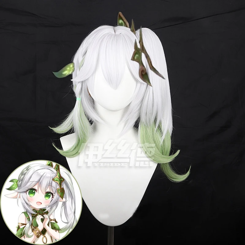 

Game Genshin Impact Nahida Collei Cosplay Wig Genshin Impact Nahida Cosplay White Hair Halloween Cos Accessories