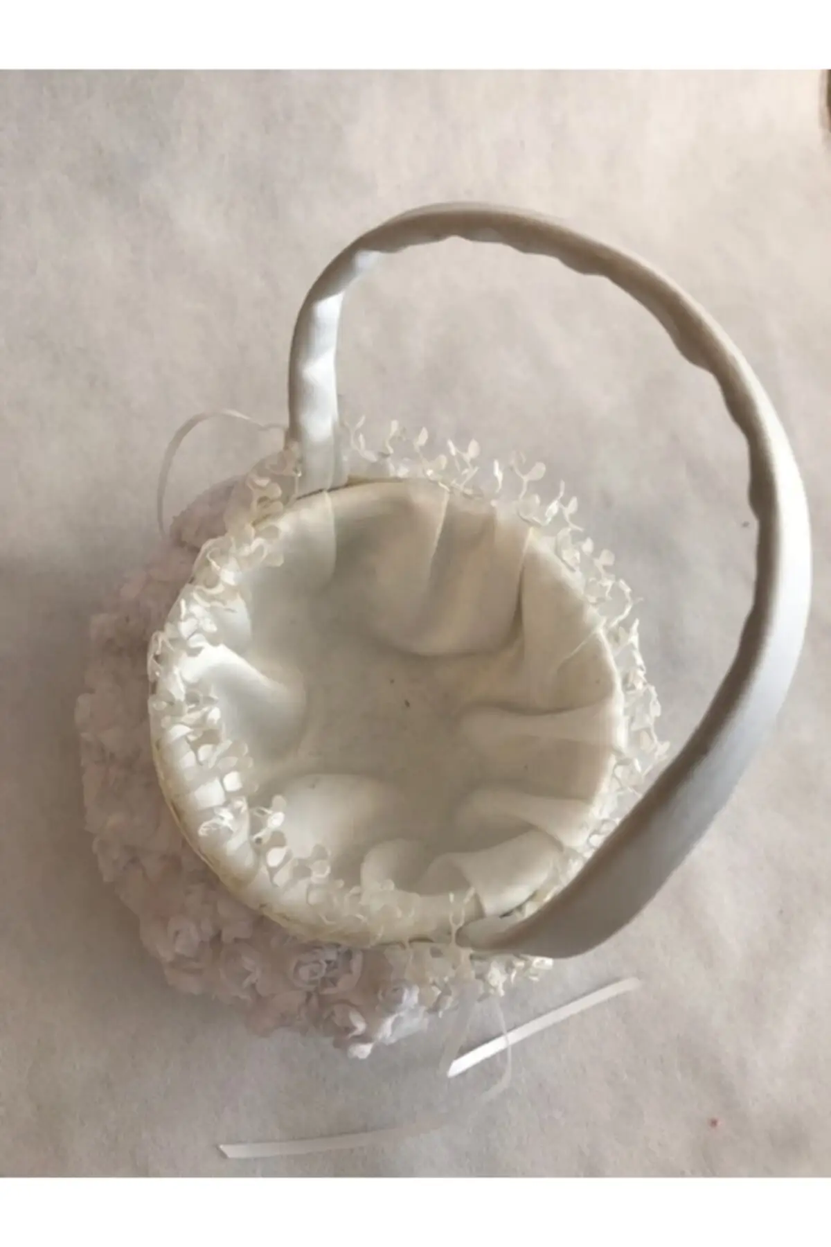 

Cloth Basket Rose Patterned Promise henna Engagement Basket henna bride veil welon