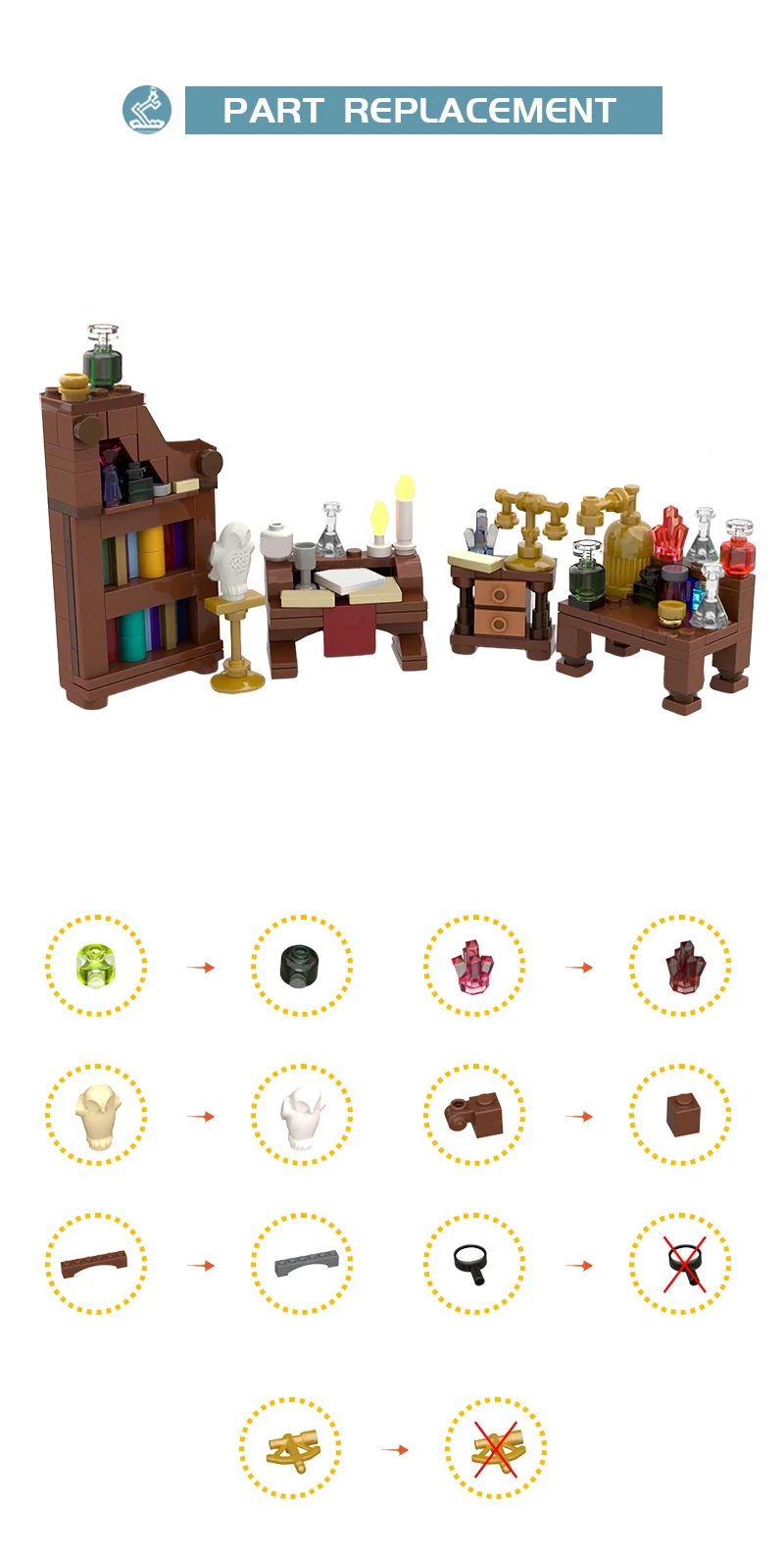 BuildMoc Средневековая лаборатория алхимика
