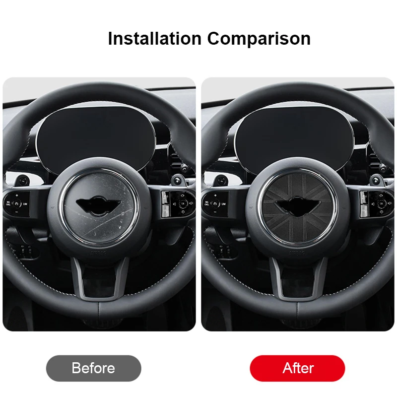 3D Наклейки На Руль Автомобиля Для MINI Cooper R50 R53 R52 R55 R56 R57 R58 R59 R60 R61 F54 F55 F56 F57 F60 Clubman PU