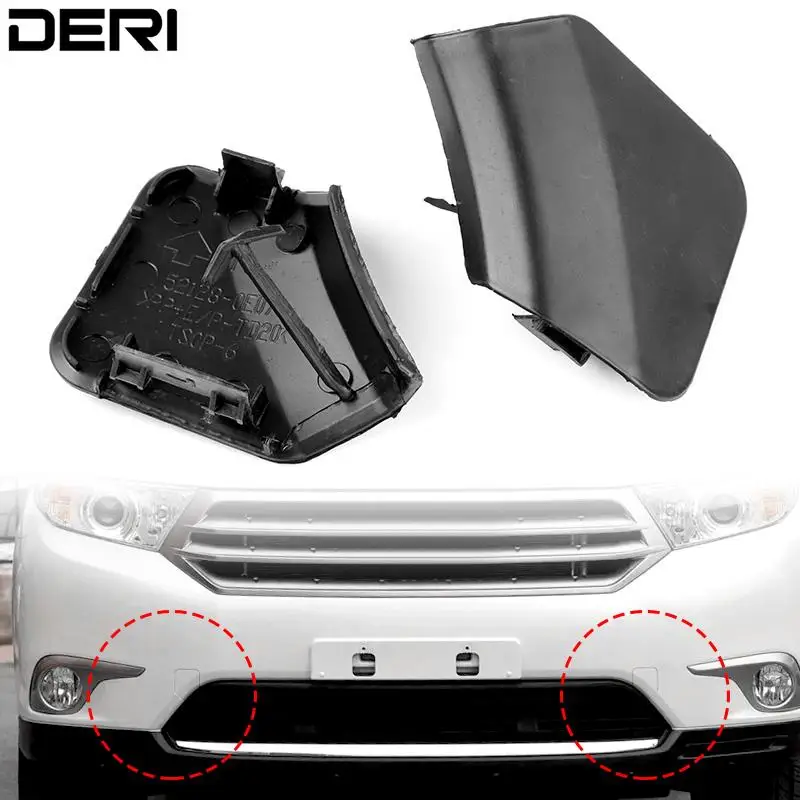 

2pcs Front Bumper Tow Eye Bracket Hook Cover Cap For Toyota Highlander 2011 2012 2013 52127-0e070 52127-0E070 521270E070