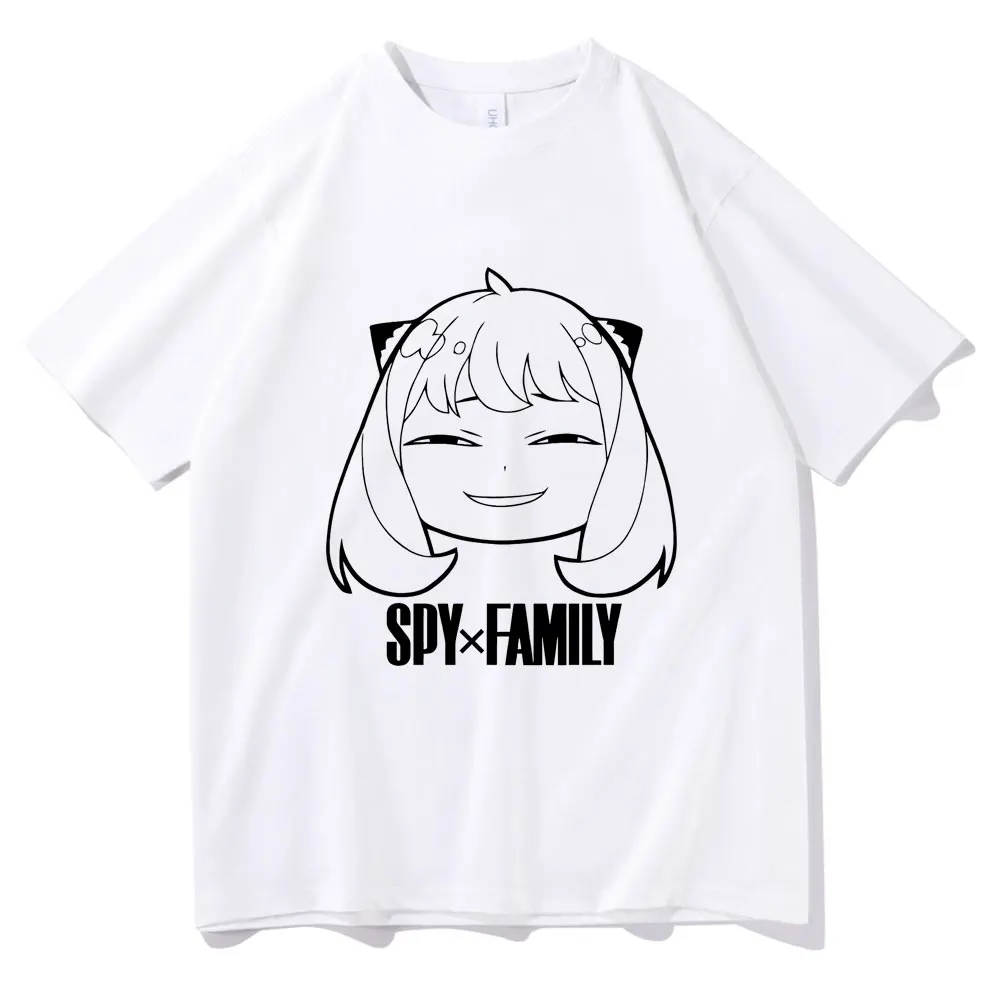 

2022 New Funny Anime Spy X Family Anya Forger Print T Shirt Men Women Fashion Fitted T-shirts Unisex Tees Aesthetic Short Sleeve