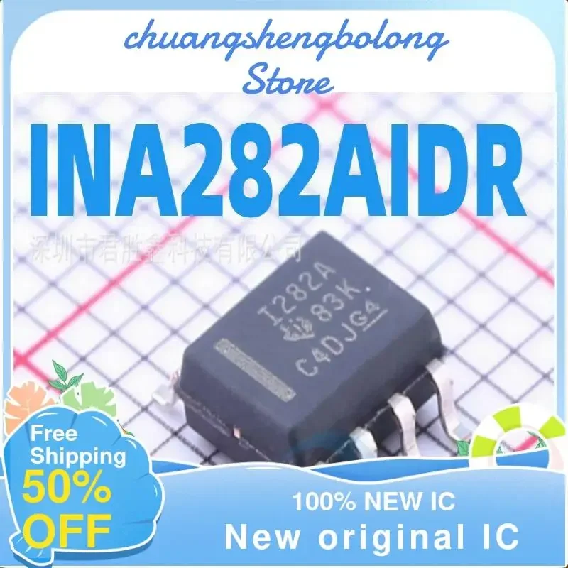 INA282 INA282AIDR INA282AID I282A SOP8 Новая оригинальная микросхема