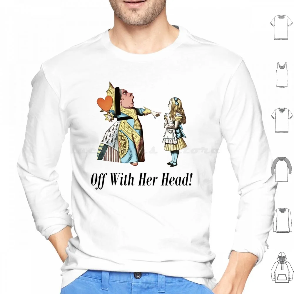 

С головой! Худи с длинным рукавом и надписью «Alice & Queen Of Hearts»