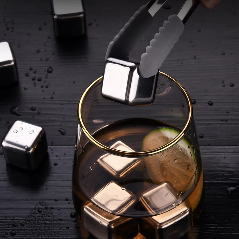 

1 Набор кубиков льда из нержавеющей стали 6,2*6,2 см имитация кубика льда инструменты для бара декоративный бокал для вина свадебный фестиваль ...