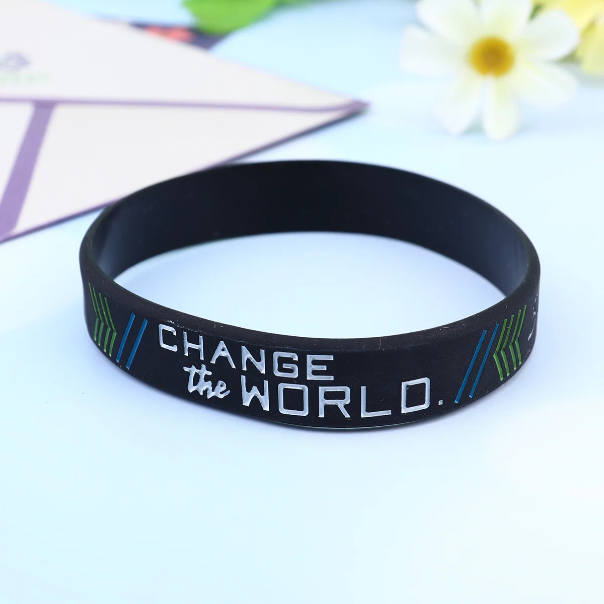 

Elastic Inspirational Bangle Motivational Wristband Bracelet Silicone Wristbands