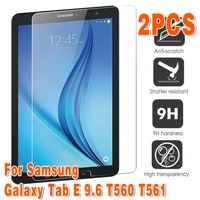 2pcs for samsung galaxy tab e 9 6 inch tablet tempered glass screen protector bubble free protective film for sm t560 sm t561