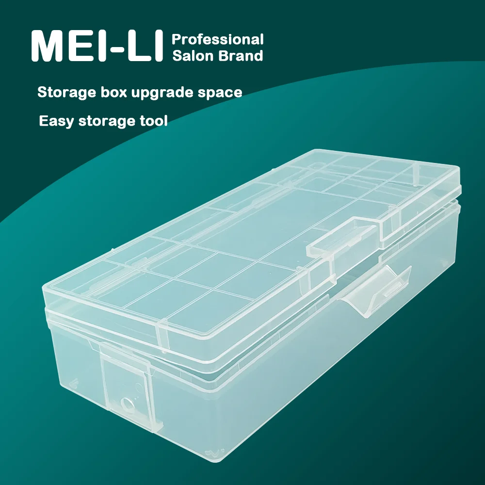 

Storage Case Manicure Tool Storage Box For Tweezers Clippers Pen Nail Brushe makeup brush Plastic Container Rectangle Empty Box