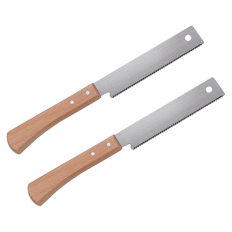 

Mini Hand Saw For Woodworking Double Side SK5 Carbon Steel Tenon Fine Tooth Wood 2Pcs