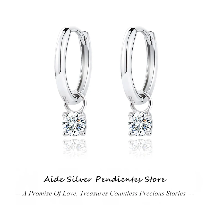 

AIDE 925 Sterling Silver Moissanite Dangle Earring 0.3 Carat Fine Diamond Moissanite Earrings For Teens Women Fashion Jewelry