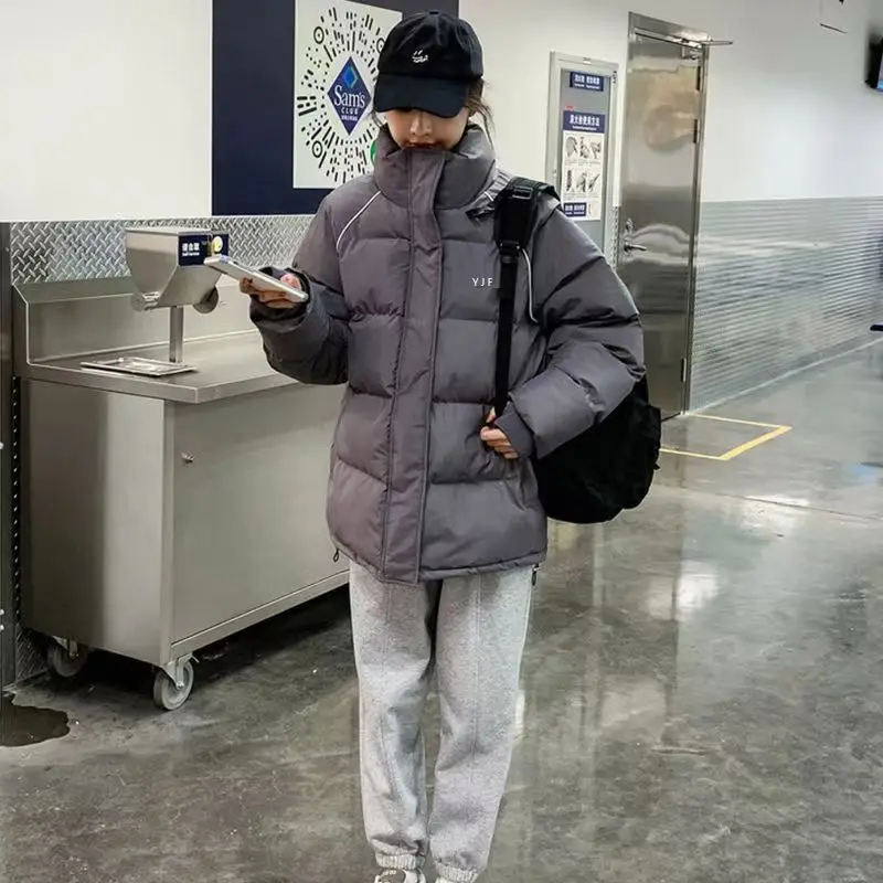 Winter Clothes Cotton Padded Parkas Women Fashion Korean Female Solid Color Thick Warm Coat Jacket Outerwear Manteau Femme Hiver