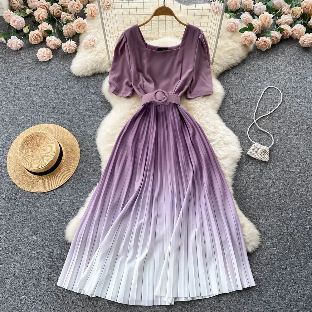 Утягивающее женское платье с высокой талией универсальное модное длинное