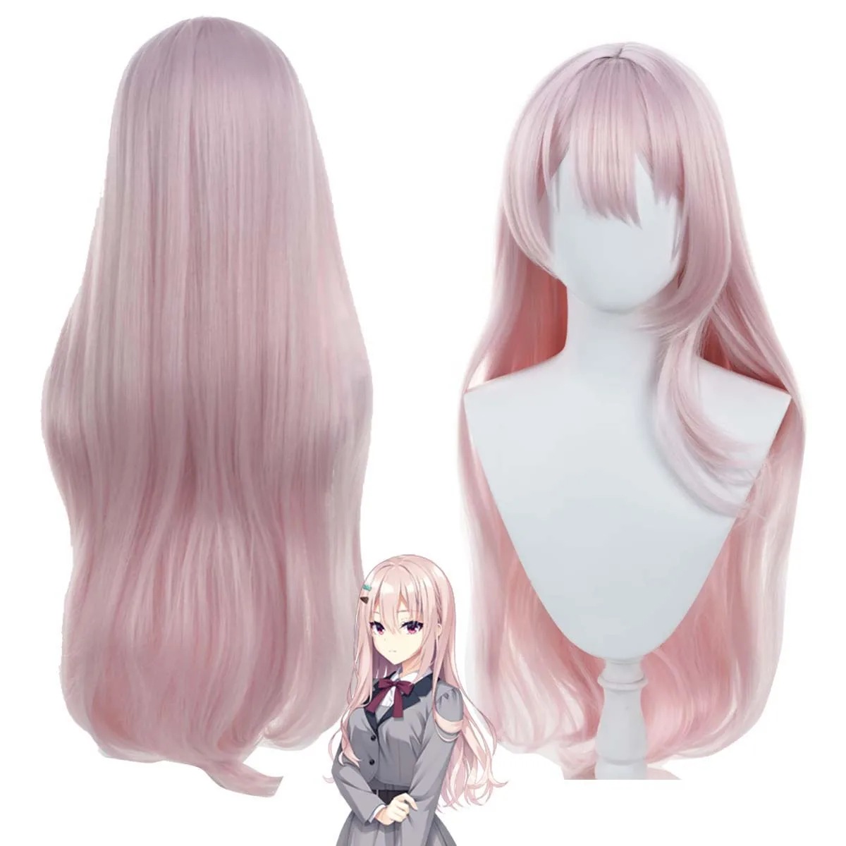 Фото Женский парик для косплея LimeLight Lemonade Jam HARUMI ENA Pink SHIMAKOSHI TSUKIMI, длинный, блонд №1