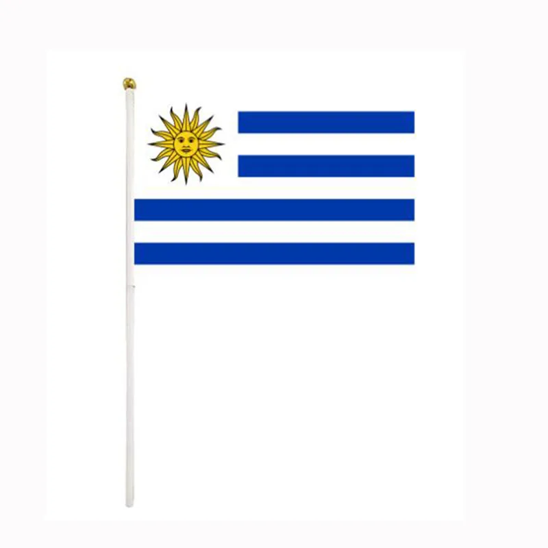 

Free Shipping 14*21 CM Uruguay Hand Flag Banner 100PCS/LOT