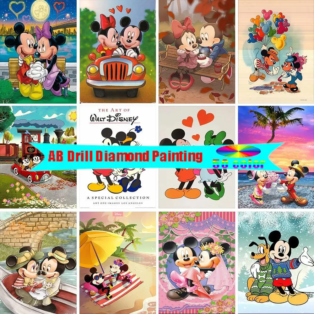 

AB алмазная живопись Disney Микки интерьерные картины алмазы 5d Быстрая доставка мозаика вышивка полные аксессуары искусство
