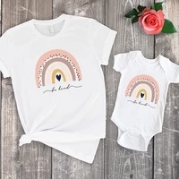 be kind rainbow shirt mother daughter matching clothes be kind tshirt 2021 kindness tee rainbow mom and baby clothes m