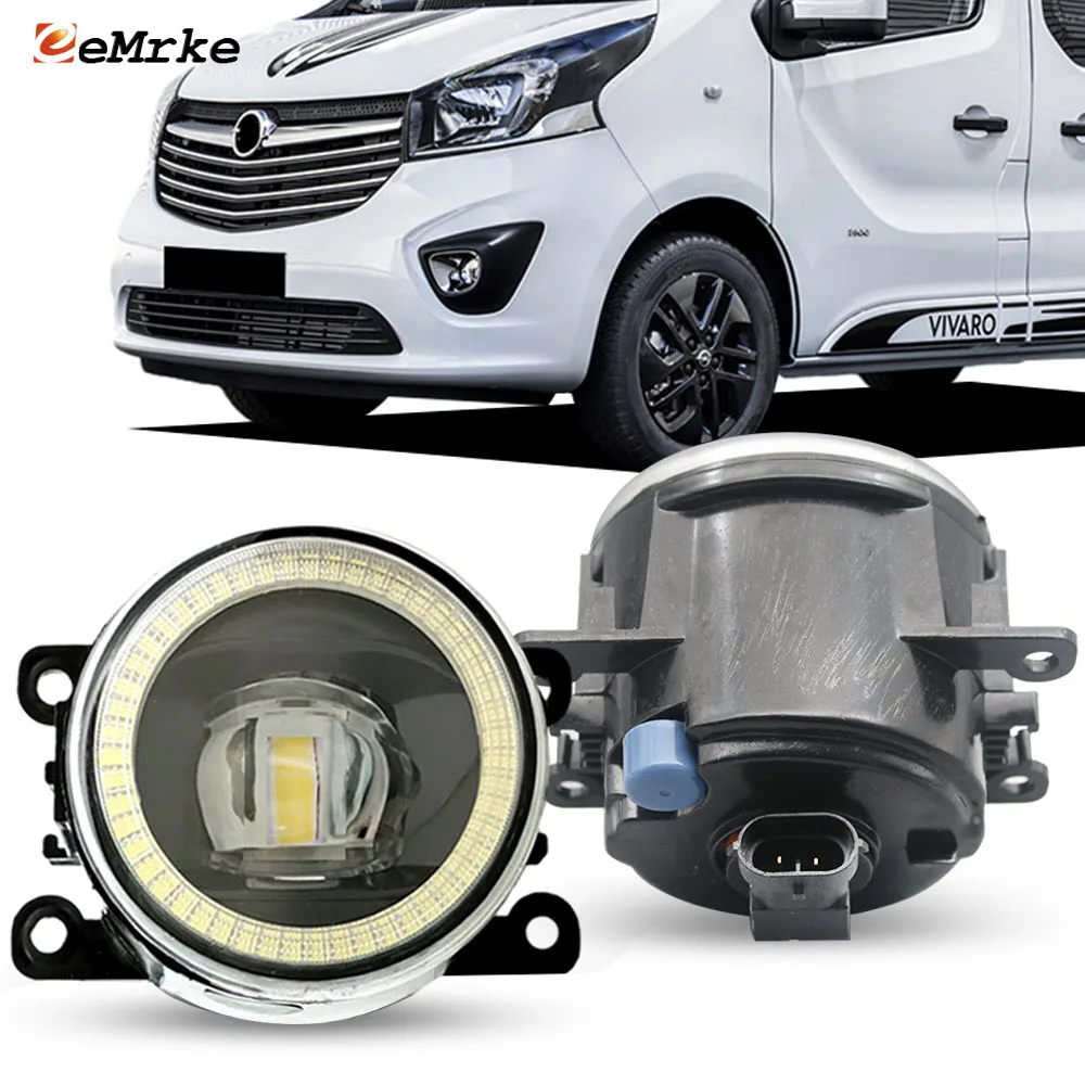 Фото Обновленные светодиодные противотуманные фары Angel Eye 30W DRL или галогенные противотуманные фары в сборе для Opel Vauxhall Vivaro B X82 2015 2016 2017 2018 2019 №1