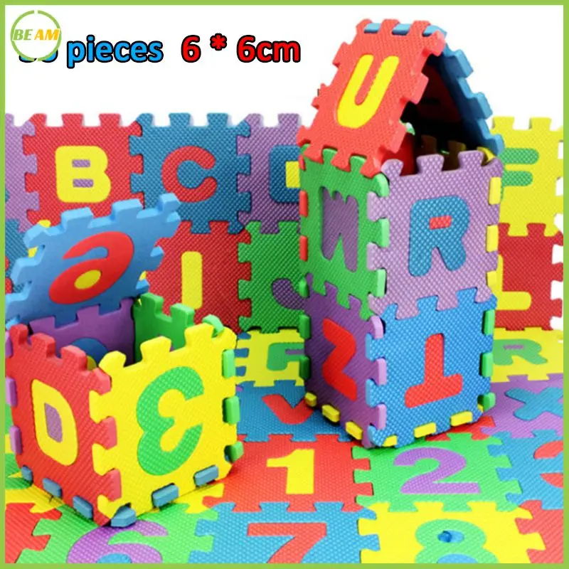 

36Pcs 6*6CM Literacy Puzzle Mat High Quality Soft EVA Children's Educational Toy Gift Puzzle Floor Home Decoration Order Random