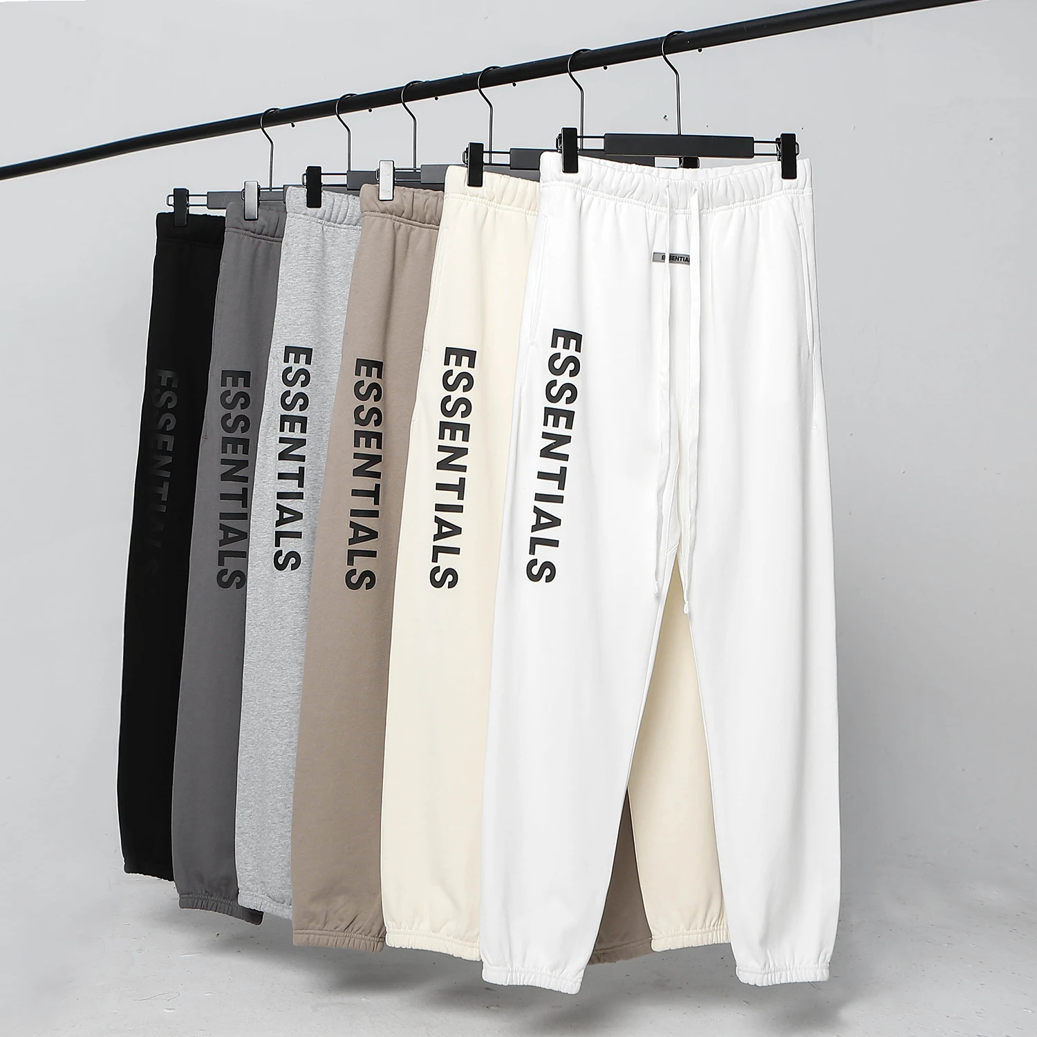 

High Quality Casual Track Pants Oversized Reflective Letters Street Hip Hop Loose Fit Men Women 100% Cotton Track Pants