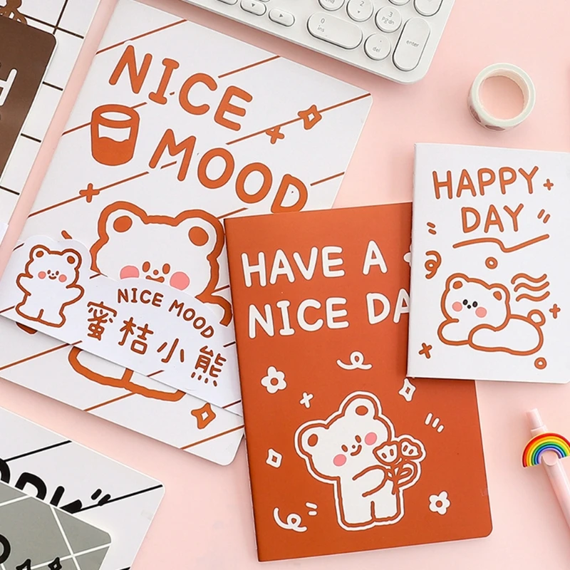 

Pack of 3 Cute Softcover Notebook Set B5/A5/A6 Notebook Comobination School Student Notepad Cartoon Animal Soft Cover