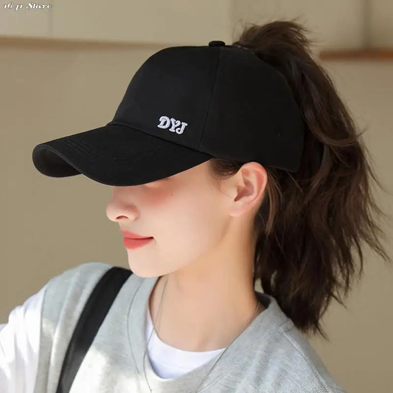 High Ponytail Baseball Cap Women's Sports Golf Tennis Cap Hair Band High Bun Sunscreen Hat