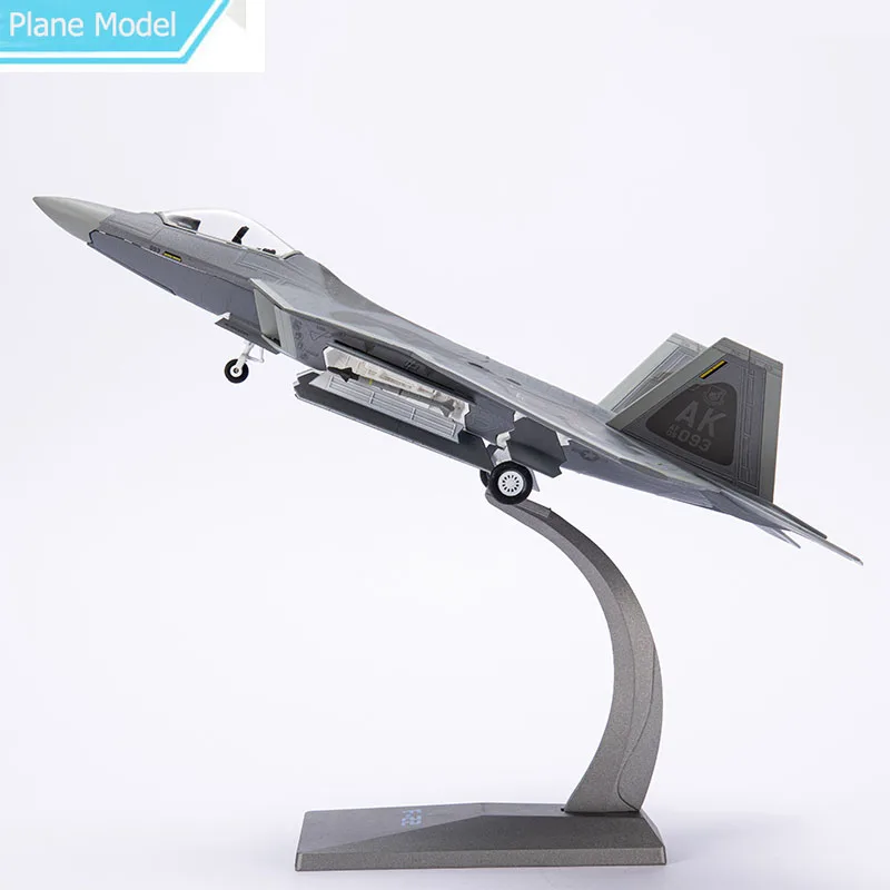 

Масштаб 1/72, американский модель самолета F22 Raptor Stealth Fighter, литая модель самолета из сплава, сувенирные самолеты, дисплей